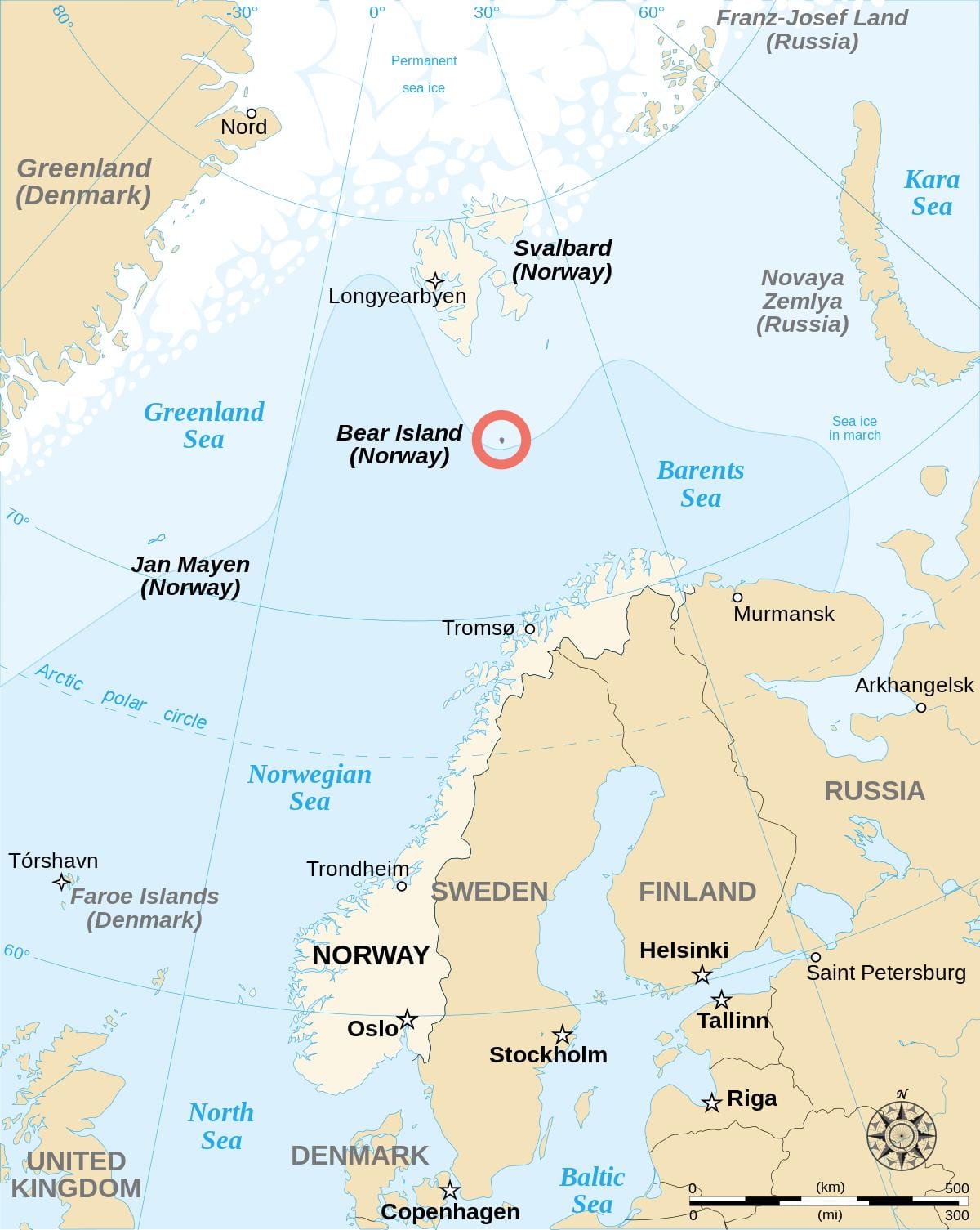 Kort over Norge øer 