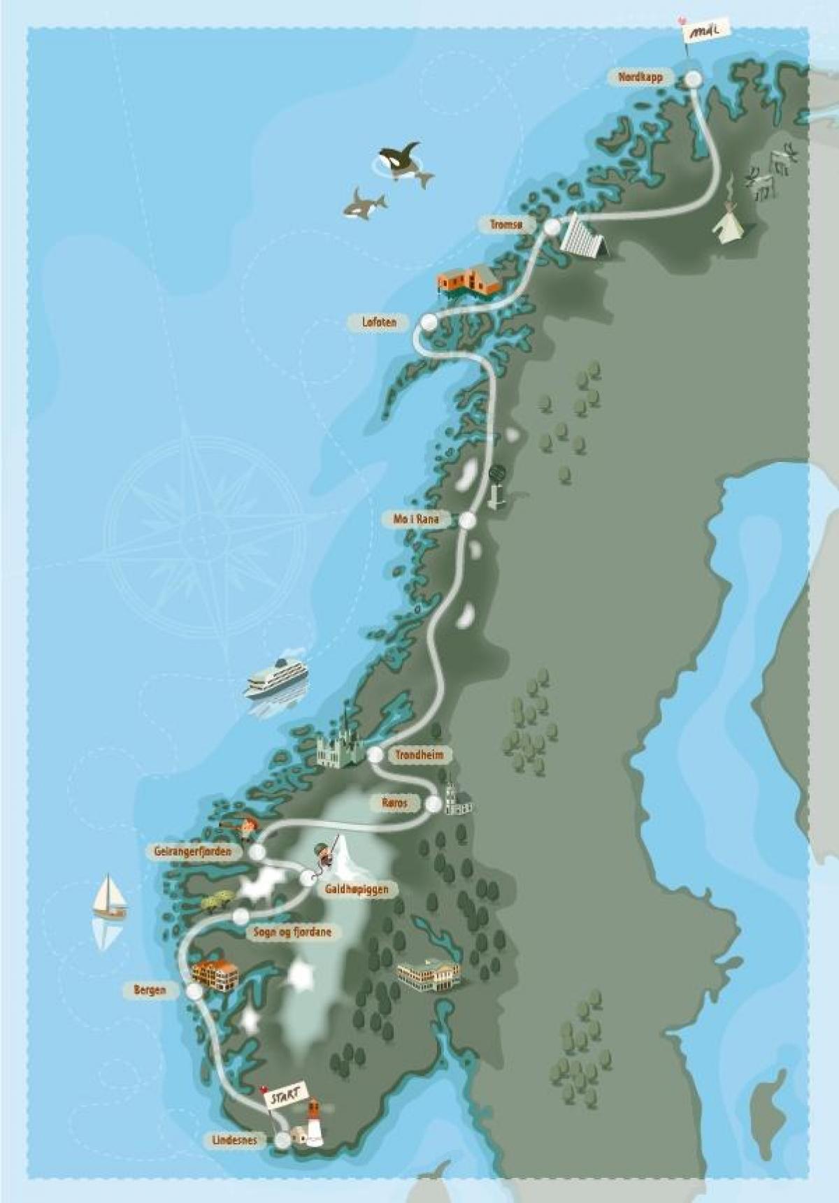 camping Norge kort