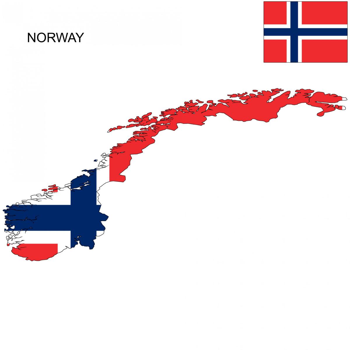 Norge kort flag