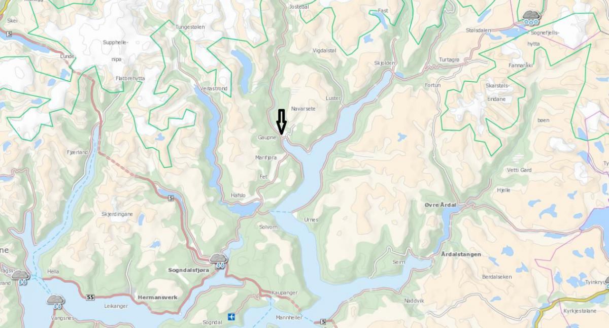 Kort over Norge kommune