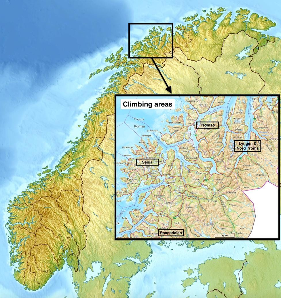 tromsø Norge kort