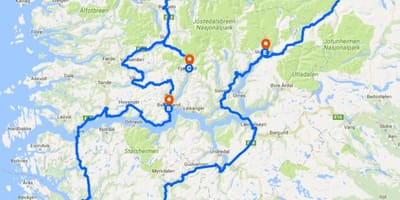 Norge glacier kort