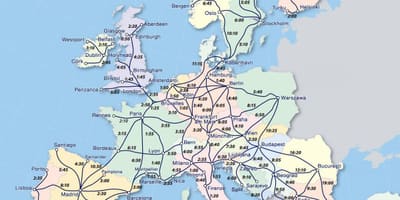 Kort over Norge eurail