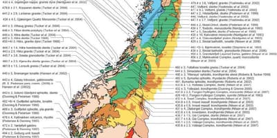 Kort over geologiske Norge