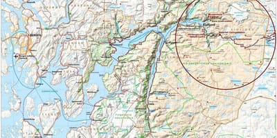 Hardangerfjord Norge kort