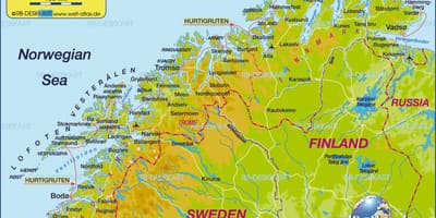 Kort over kirkenes i Norge