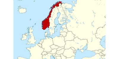 Norge placering på kort