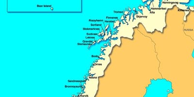 Kort i kristiansand, Norge