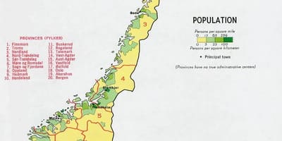 Norge befolkning kort