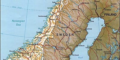 Kort over Norge bjerge