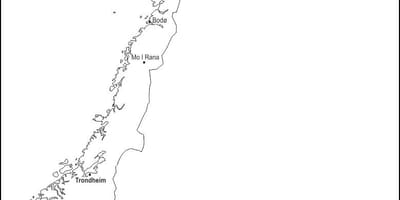 Blanke kort over Norge