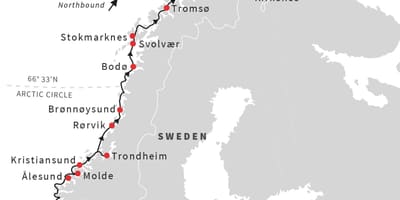 Kort over Norge cykling