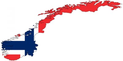 Norge kort flag