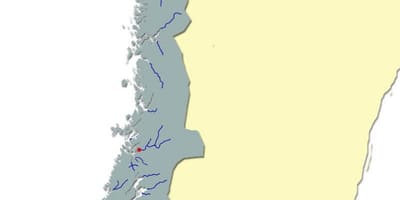 Kort over Norge floden