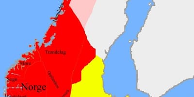 Kort over Norge grænser