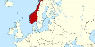 Kort over Norge og europa