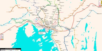 Kort over Norge metro