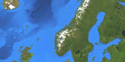 Kort over satellit Norge