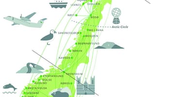 Norge attraktioner kort